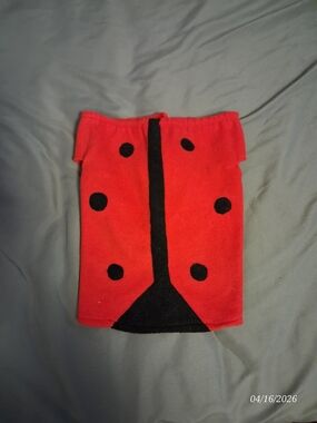 Source Unknown Red and Black Ladybug Dog Sweater